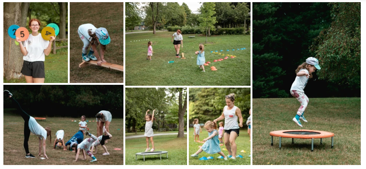Montage de photos d'activités Bougeottes en plein air